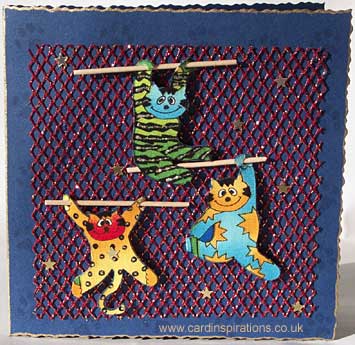 Fabric cats card