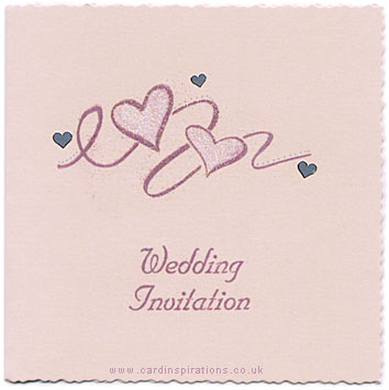 Wedding Invitation card Description A pearlescent deckle edge greetings 
