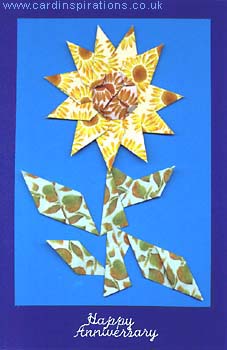 Sunflower stencil card
